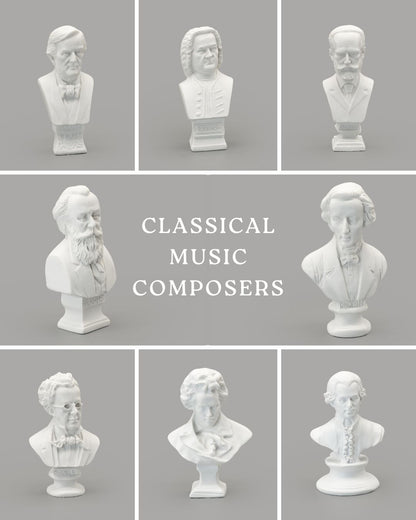 Classical Music Composers Miniature Statue Busts | Mini Figurines