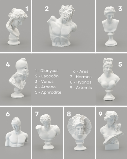 Greek &amp; Roman Mythology Miniature Statue Busts | Mini Figurines