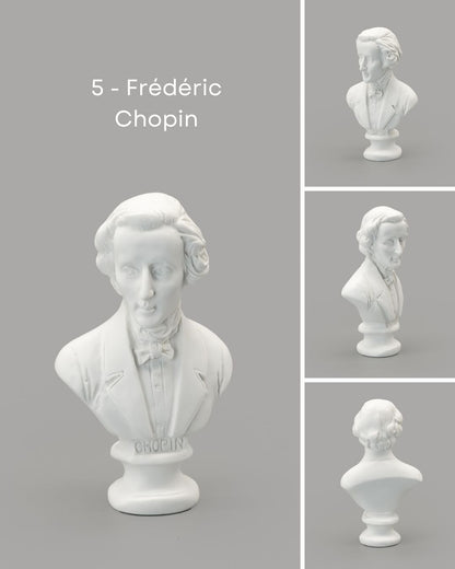 Classical Music Composers Miniature Statue Busts | Mini Figurines