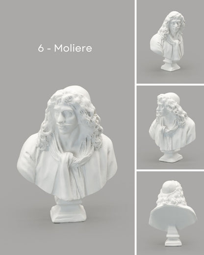 Historical Figures and Heroes Miniature Statue Busts | Desk and Shelf Decor