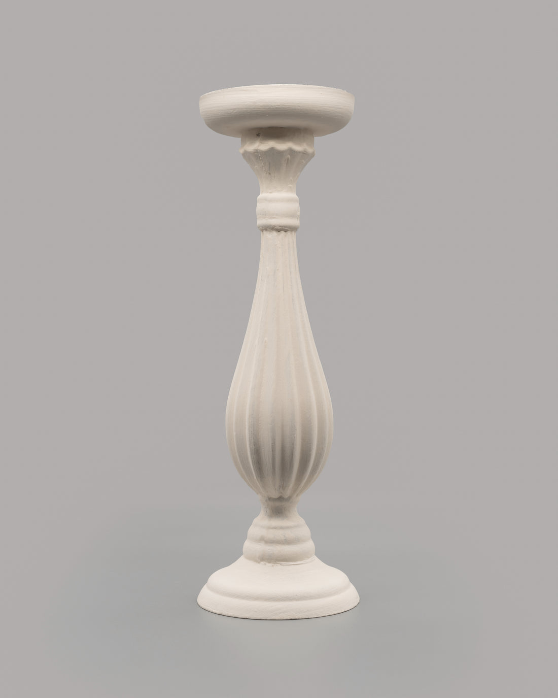 White Natural Renaissance Style Candle Holders | Decorative Support | Display Stand