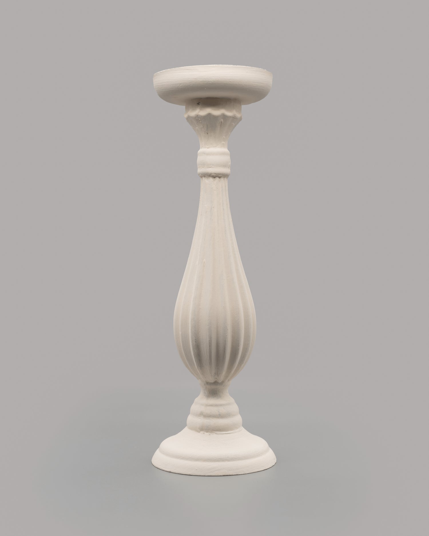 White Natural Renaissance Style Candle Holders | Decorative Support | Display Stand