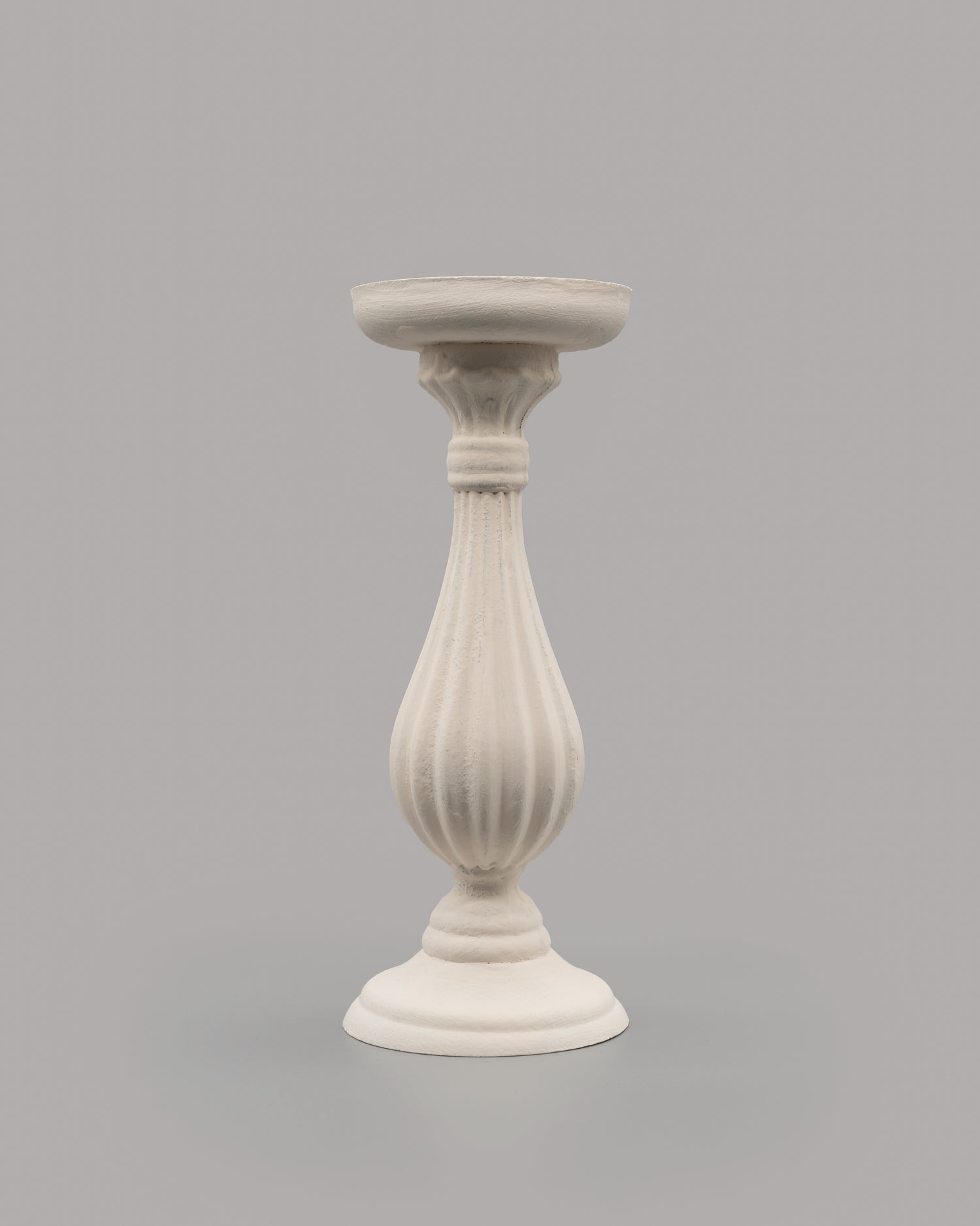 White Natural Renaissance Style Candle Holders | Decorative Support | Display Stand