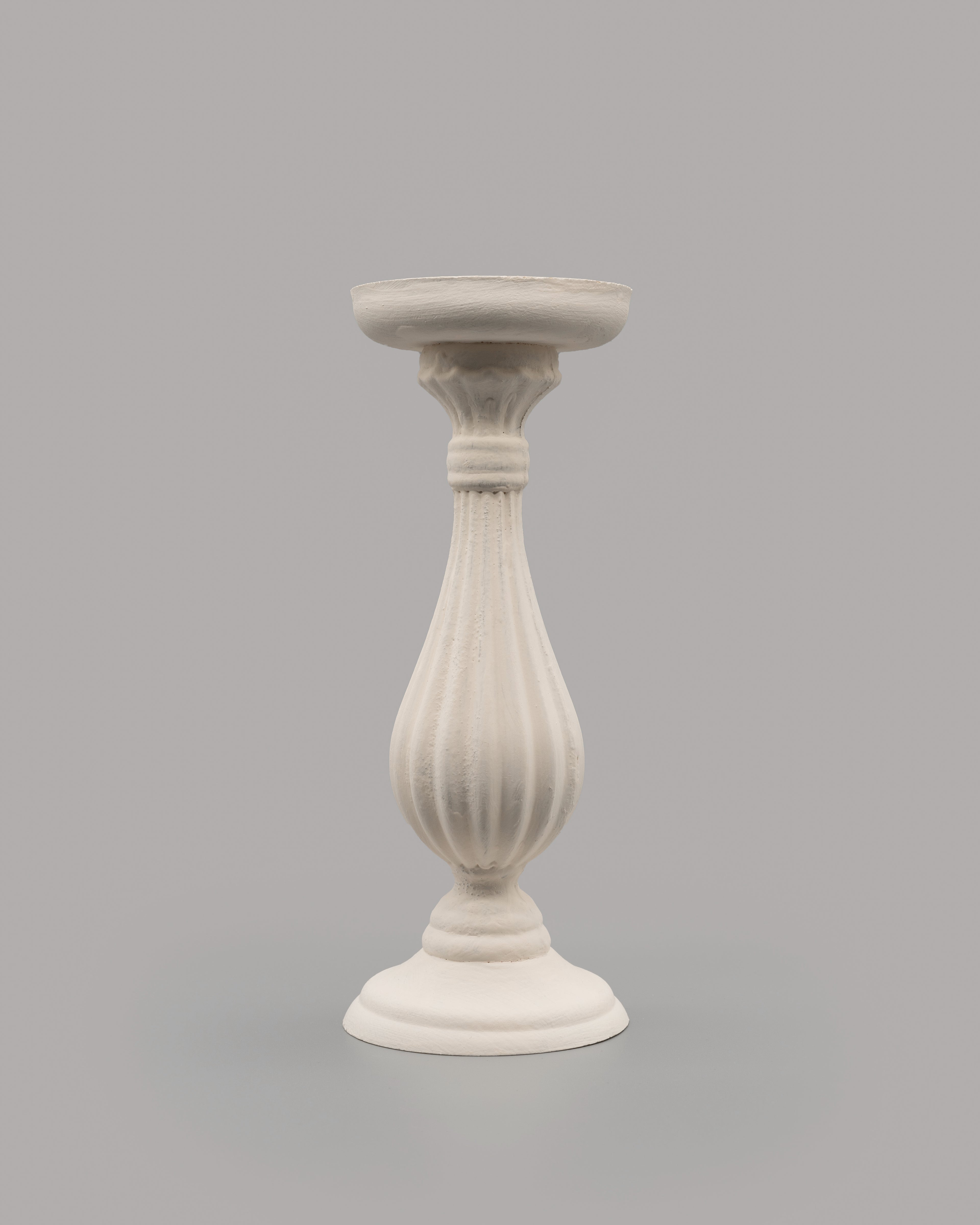 White Natural Renaissance Style Candle Holders | Decorative Support | Display Stand