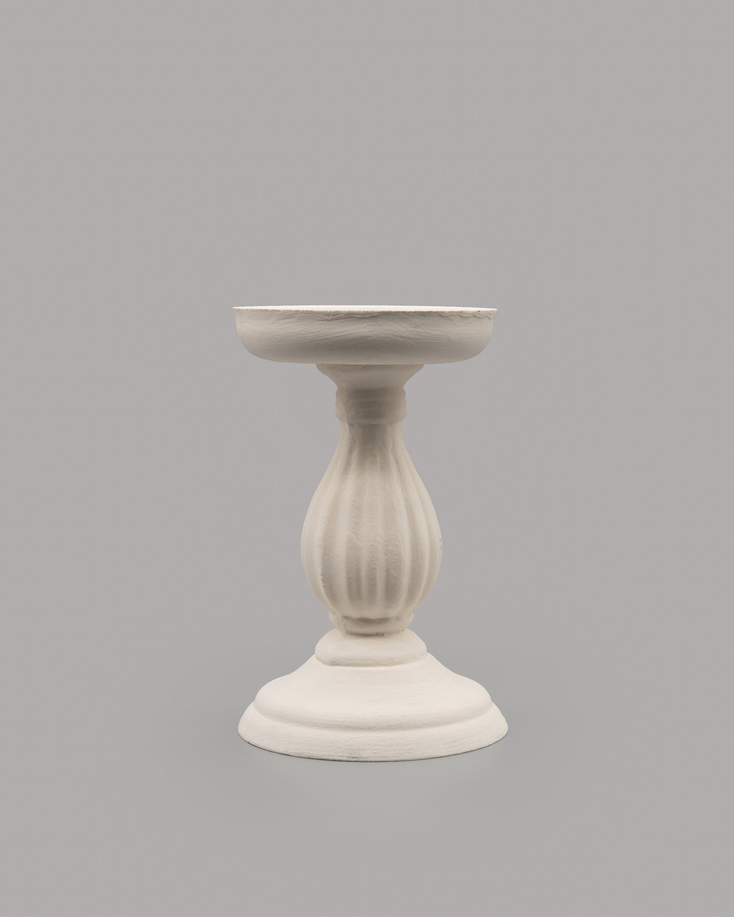 White Natural Renaissance Style Candle Holders | Decorative Support | Display Stand