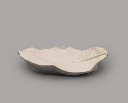 Autumn Leaf Handmade Tray | White Minimalistic Renaissance Style