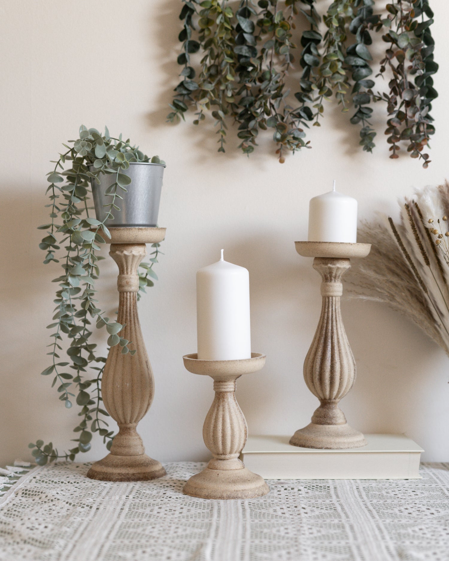 Brown Natural Renaissance Style Candle Holders | Decorative Support