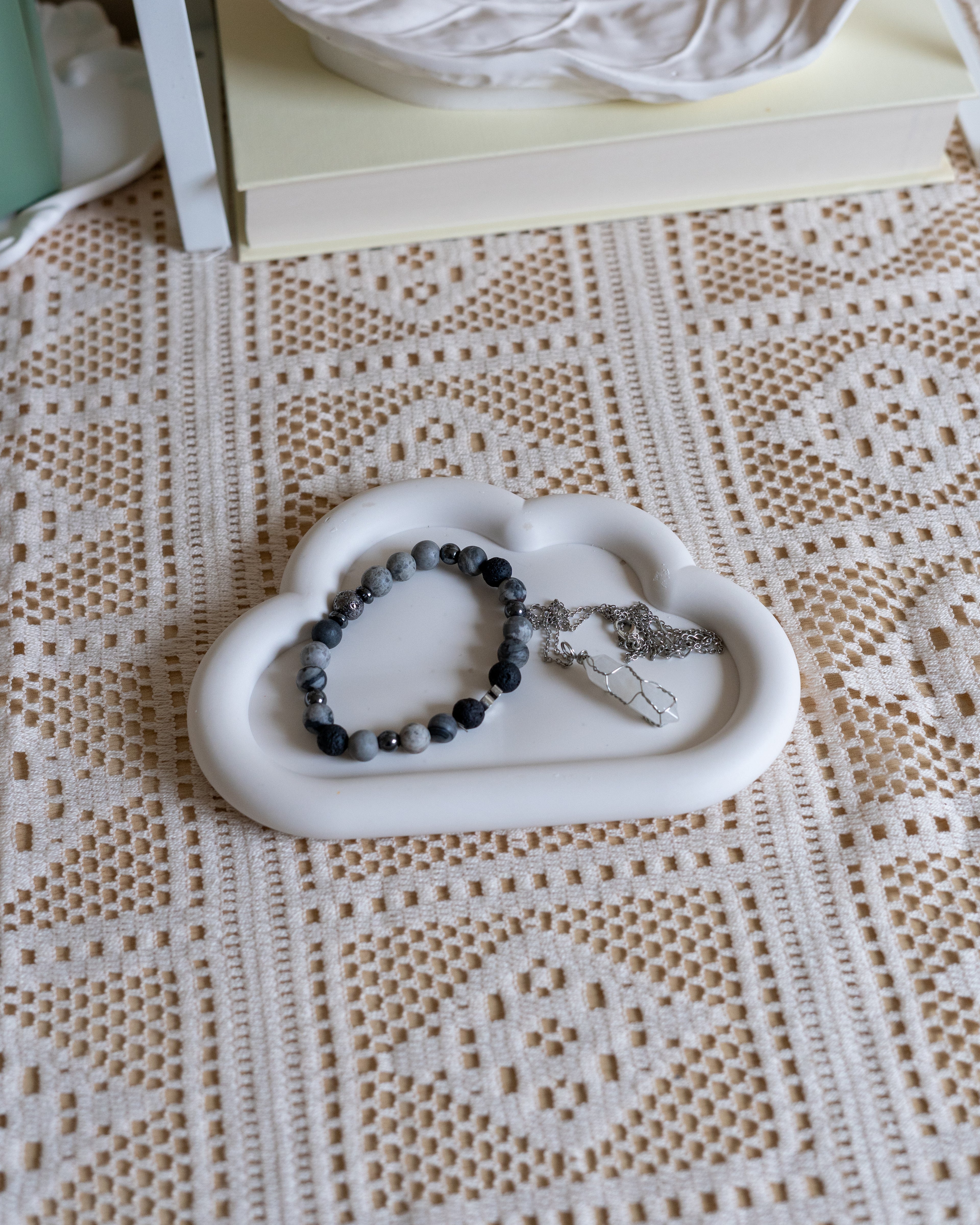 Cloud Heart Flower Shaped Trays | Candle &amp; Jewellery Holder