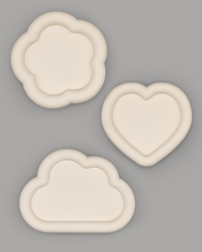 Cloud Heart Flower Shaped Trays | Candle &amp; Jewellery Holder